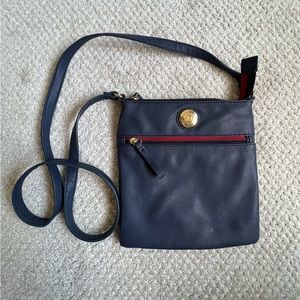 Tommy Hilfiger Blue And Red Crossbody Bag